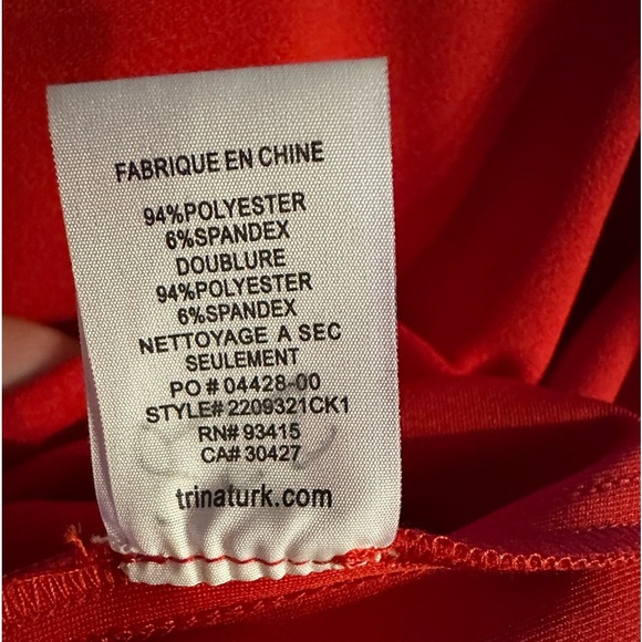 Trina Turk Women's Ruffle Flounce Sleeve Dress size 0 - Picture 11 of 12